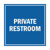 Signs ByLITA Square Private Restroom Sign with Adhesive Tape, Mounts On Any Surface, Weather Resistant, Indoor/Outdoor Use