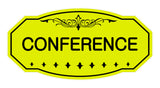Yellow / Black Victorian Conference Sign