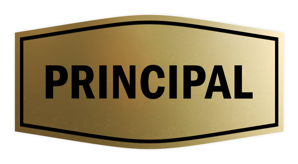 Signs ByLITA Fancy Principal Sign with Adhesive Tape, Mounts On Any Surface, Weather Resistant, Indoor/Outdoor Use