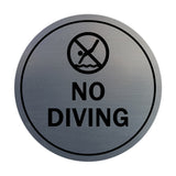 Signs ByLITA Circle No Diving Sign with Adhesive Tape, Mounts On Any Surface, Weather Resistant, Indoor/Outdoor Use