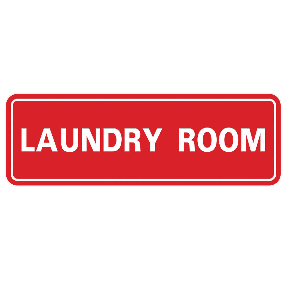 Red Standard Laundry Sign