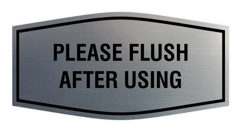 Fancy Please Flush After Using Wall or Door Sign