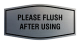 Fancy Please Flush After Using Wall or Door Sign