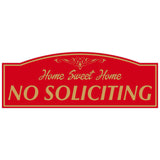 All Quality "HOME SWEET HOME NO SOLICITING" Engraved Sign, 3" x 8"