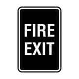 Portrait Round Fire Exit Sign