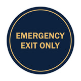 Circle Emergency Exit Only Sign