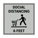 Signs ByLITA Square Social Distancing 6 Feet Sign