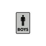Portrait Round Boys Restroom Sign