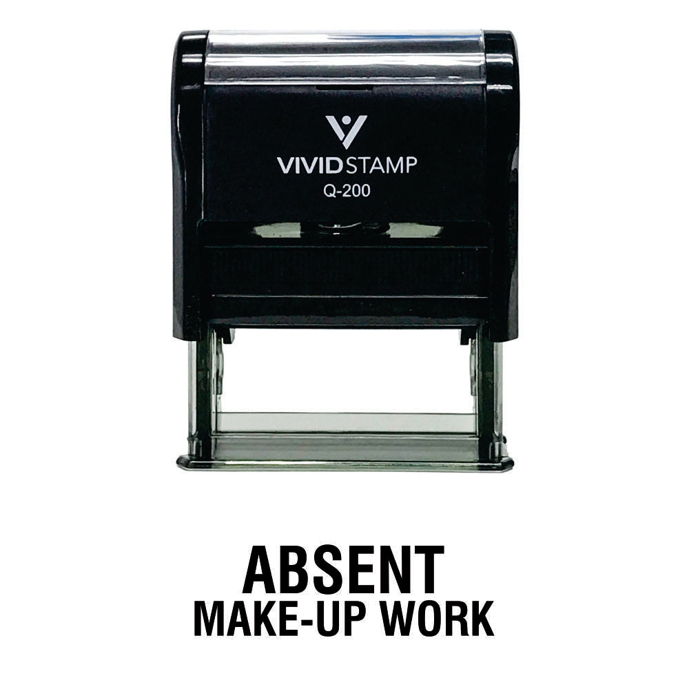 Absent Make-Up Work Teacher Self Inking Rubber Stamp