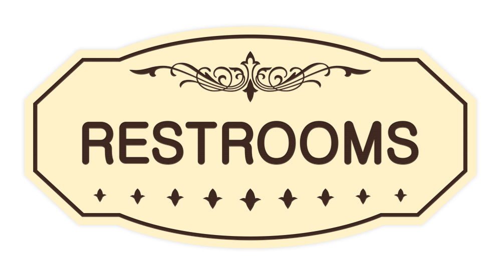 Victorian Restrooms Sign