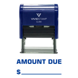 Amount Due Self Inking Rubber Stamp