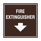 Signs ByLITA Square Fire extinguisher Sign with Adhesive Tape, Mounts On Any Surface, Weather Resistant, Indoor/Outdoor Use