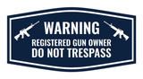 Fancy Warning Registered Gun Owner Do Not Trespass Sign