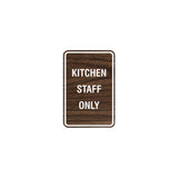 Portrait Round Kitchen Staff Only Sign