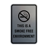Portrait Round This Is A Smoke Free Environment Sign