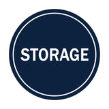 Navy Blue / White Signs ByLITA Circle Storage Sign