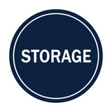 Navy Blue / White Signs ByLITA Circle Storage Sign