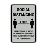 Portrait Round Social Distancing Sign