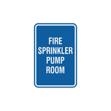 Portrait Round Fire Sprinkler Pump Room Sign