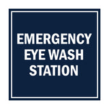 Signs ByLITA Square Emergency Eye Wash Station Sign with Adhesive Tape, Mounts On Any Surface, Weather Resistant, Indoor/Outdoor Use