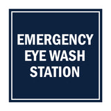 Signs ByLITA Square Emergency Eye Wash Station Sign with Adhesive Tape, Mounts On Any Surface, Weather Resistant, Indoor/Outdoor Use