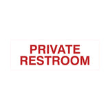 Basic Private Restroom Door / Wall Sign