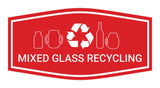 Fancy Mixed Glass Recycling Wall or Door Sign