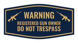 Fancy Warning Registered Gun Owner Do Not Trespass Sign