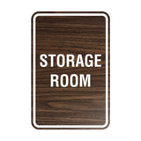 Portrait Round Storage Room Sign