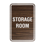 Portrait Round Storage Room Sign
