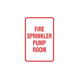 Portrait Round Fire Sprinkler Pump Room Sign