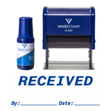 Received By Date Self Inking Rubber Stamp Combo With Refill