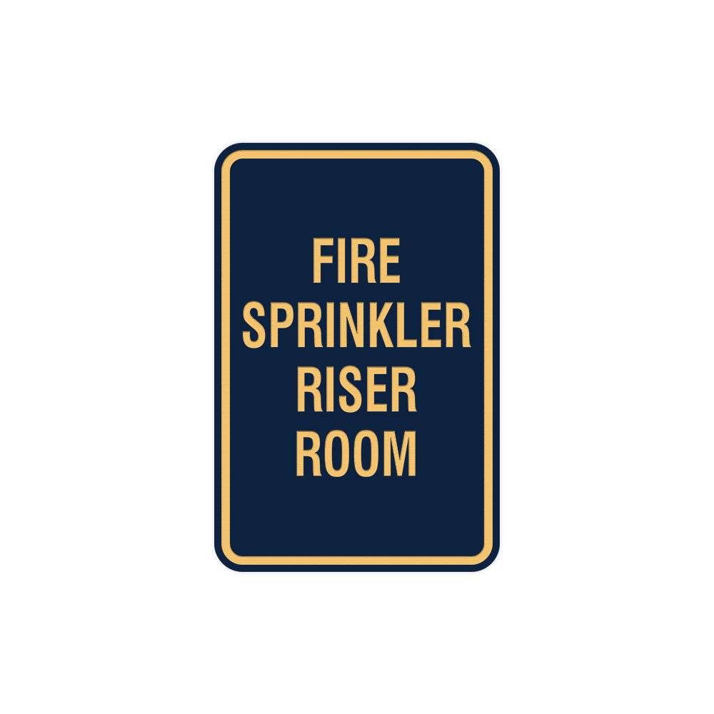 Portrait Round Fire Sprinkler Riser Room Sign