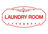 White / Red Victorian Laundry Room Sign