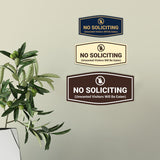 Fancy No Soliciting (Unwanted Visitors Will Be Eaten) Wall or Door Sign