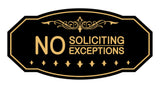 Victorian No Soliciting No Exceptions Sign