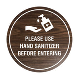 Circle Please Use Hand Sanitizer Before Entering Sign