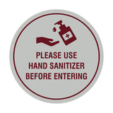 Circle Please Use Hand Sanitizer Before Entering Sign