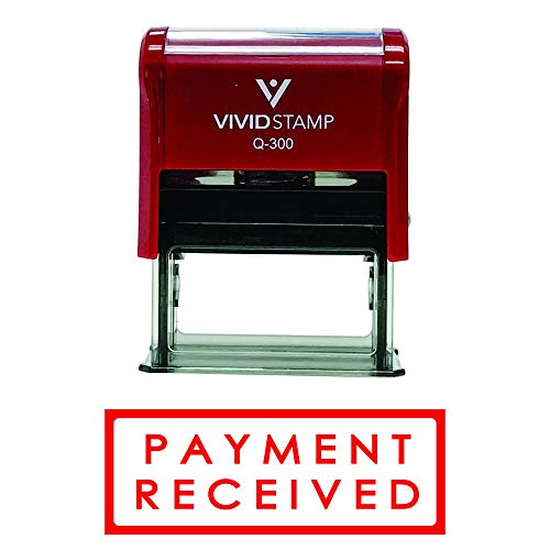 Payment Received W/Border Self Inking Rubber Stamp