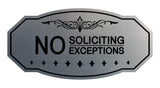 Victorian No Soliciting No Exceptions Sign