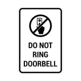 Portrait Round Do Not Ring Doorbell Sign