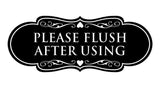 Designer Please Flush After Using Wall or Door Sign