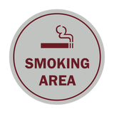 Signs ByLITA Circle Smoking Area Sign