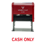 Cash Only Self Inking Rubber Stamp