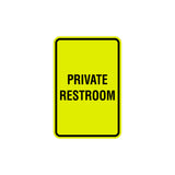 Portrait Round Private Restroom Sign