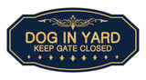 Victorian Dog In Yard Keep Gate Closed Sign