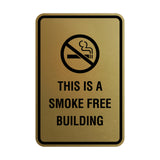 Portrait Round This Is A Smoke Free Building Sign