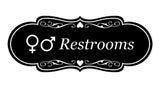 Designer Restrooms Gender Symbols Wall or Door Sign