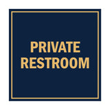 Signs ByLITA Square Private Restroom Sign with Adhesive Tape, Mounts On Any Surface, Weather Resistant, Indoor/Outdoor Use
