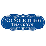 Designer NO SOLICITING Thank You Sign
